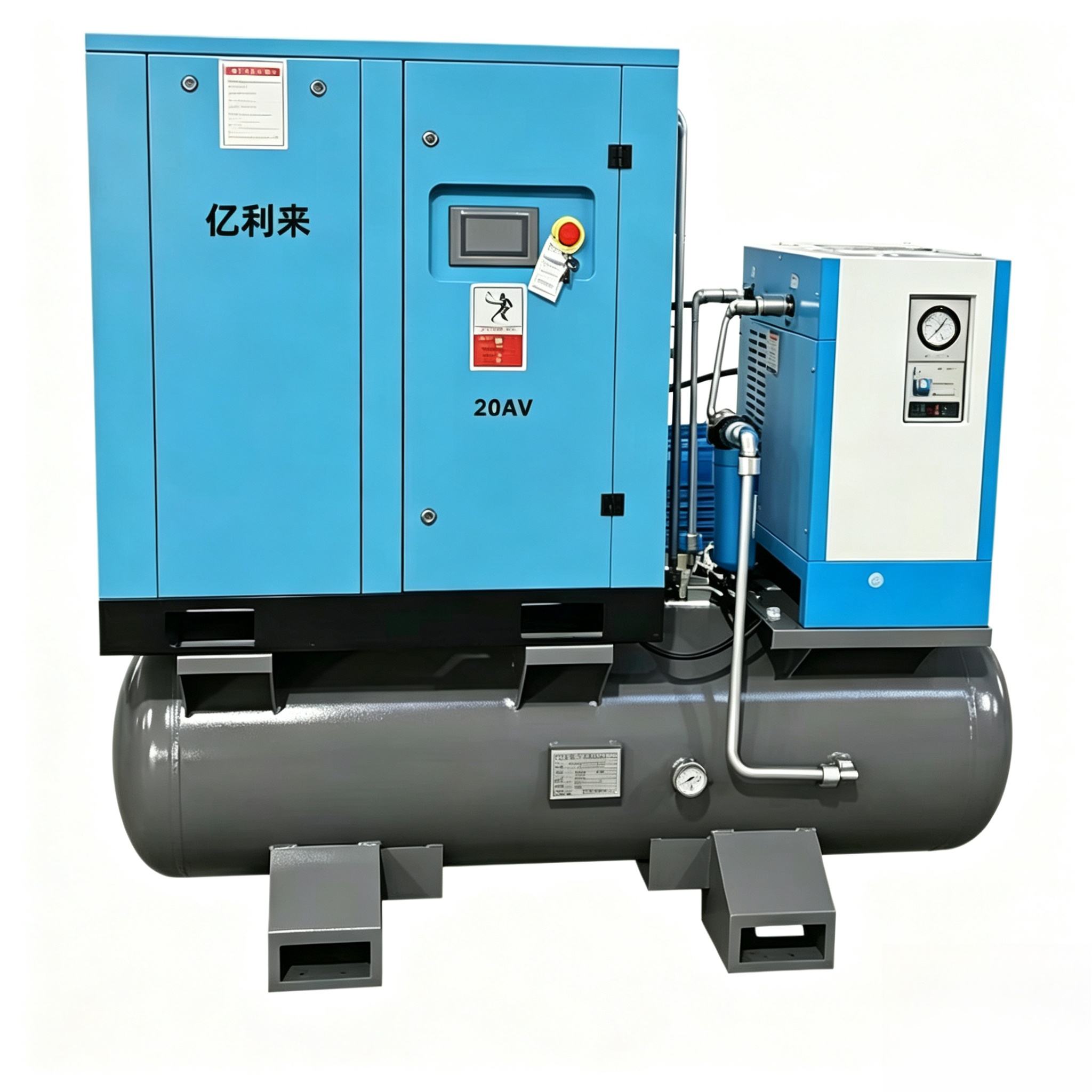 Compressore d'aria monostadio a velocità fissa 4 in 1 da 15 kW