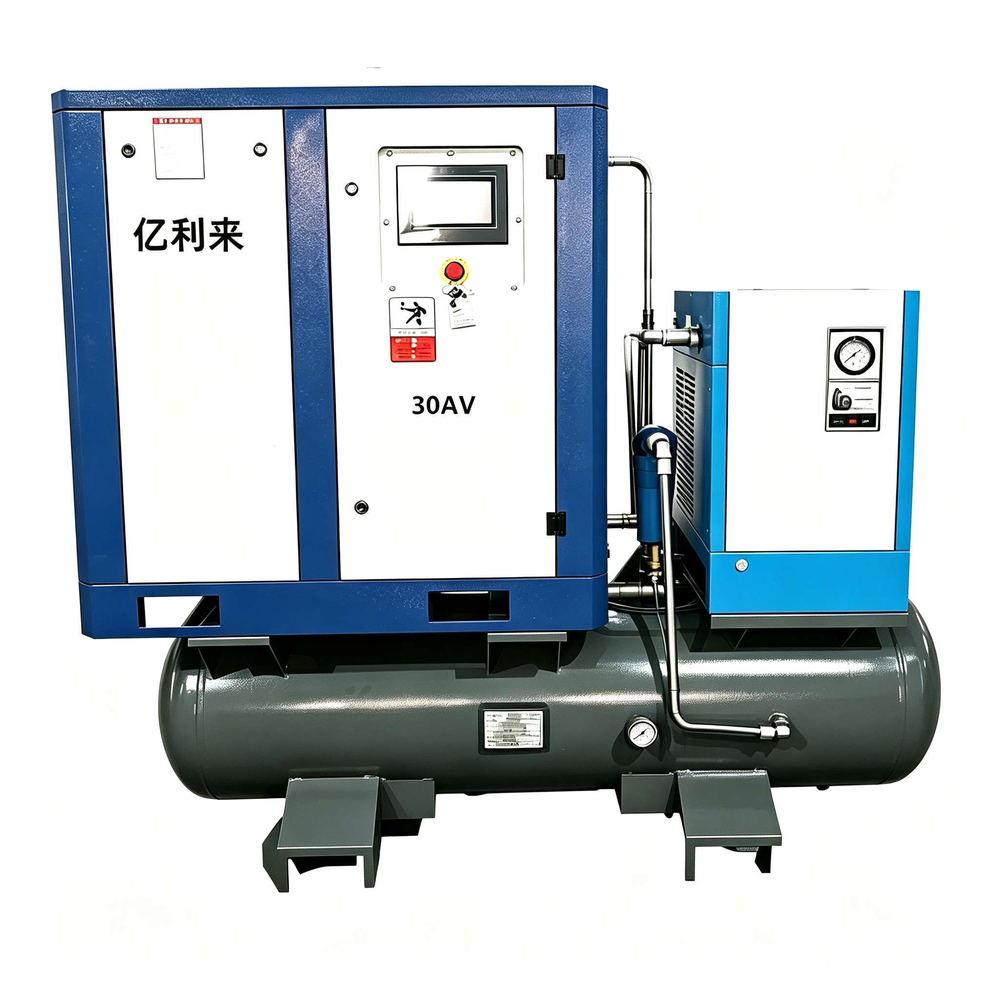 Compressore d'aria monostadio a velocità fissa 4 in 1 da 22 kW