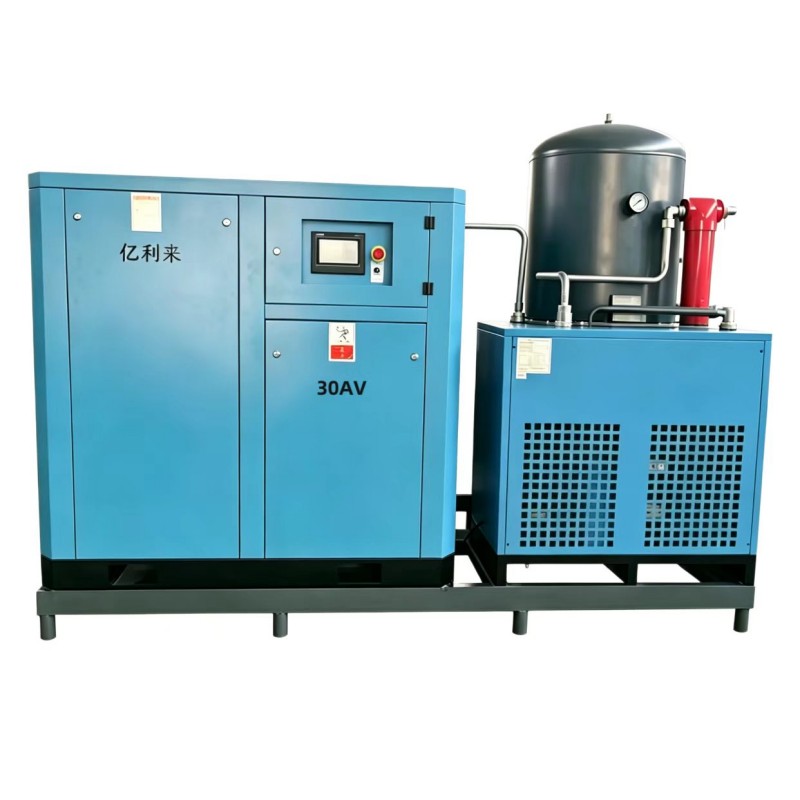 Compressore d'aria monostadio a velocità fissa e bassa pressione montato su skid da 37 kW